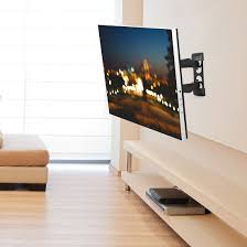 Television securely mounted to a living room wall
